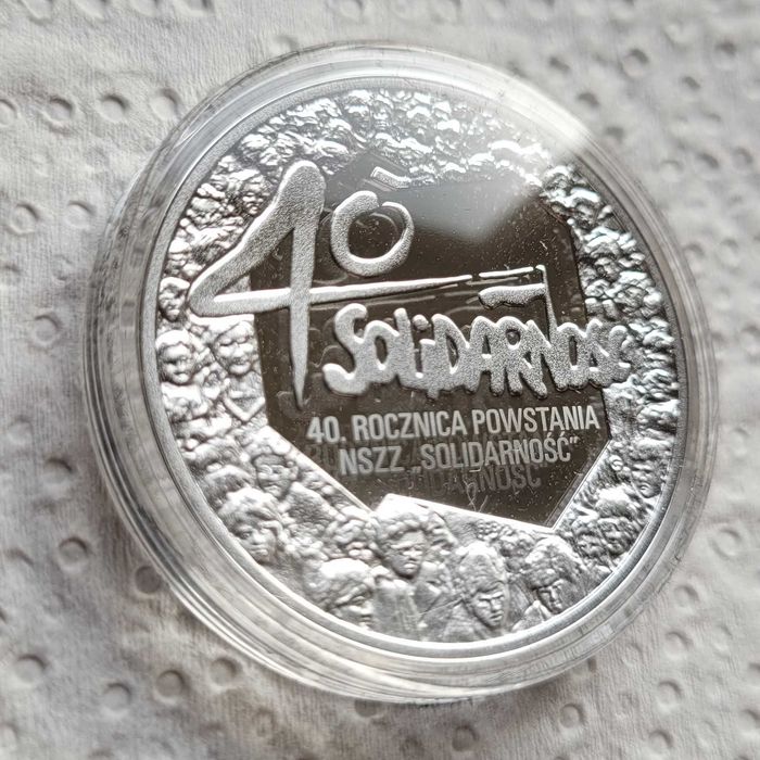 Kolekcjonerskie 10 zł 2020 r. 40 rocznica NSZZ "Solidarność", folder