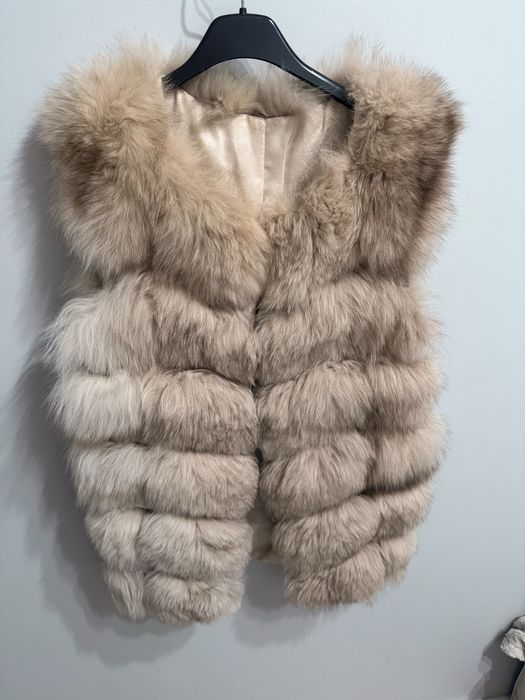 Kamizelka  futro naturalne z lisa