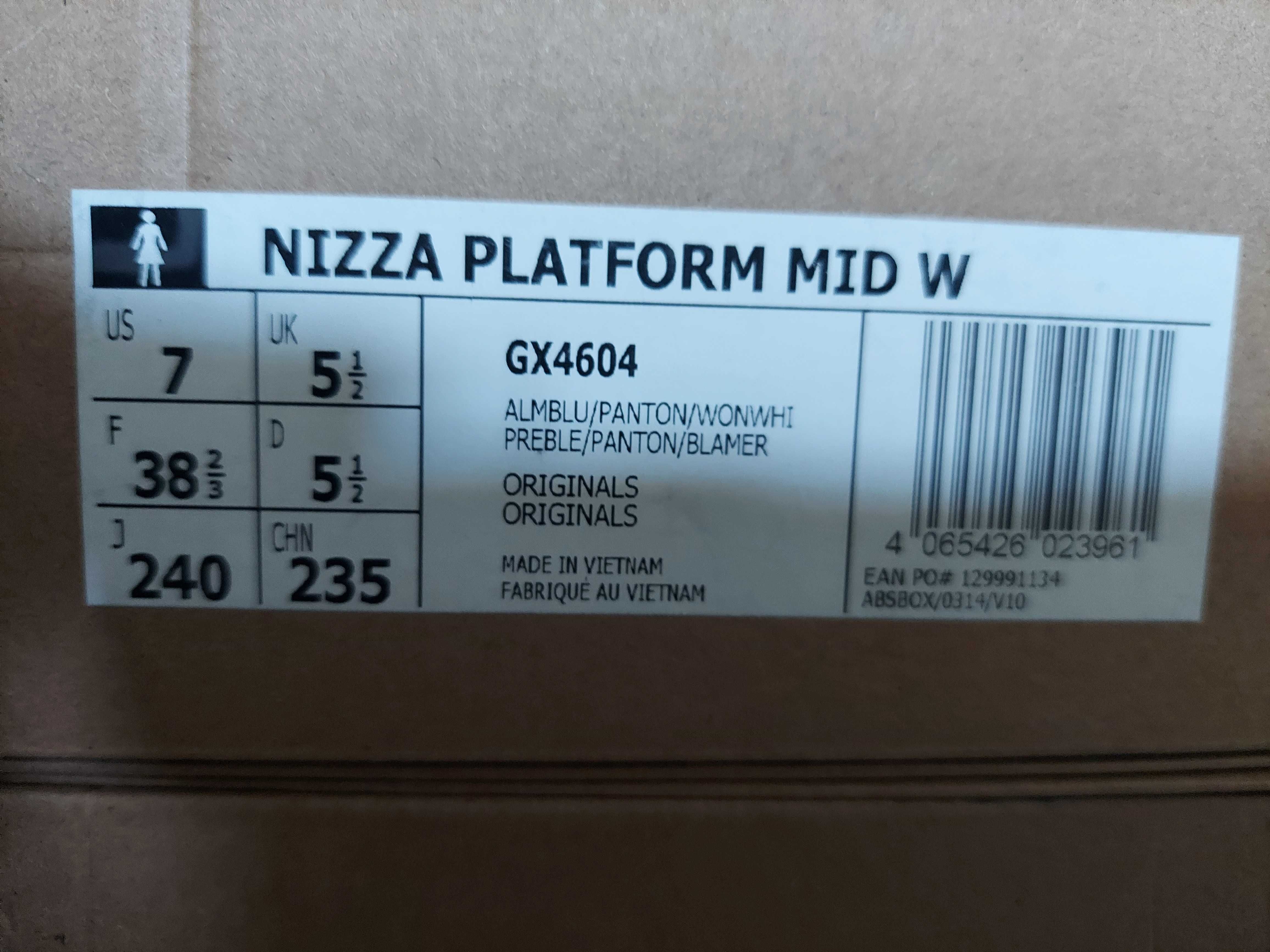 Adidas buty sportowe Nizza Platform Mid W r. 38 2/3 | GX4604