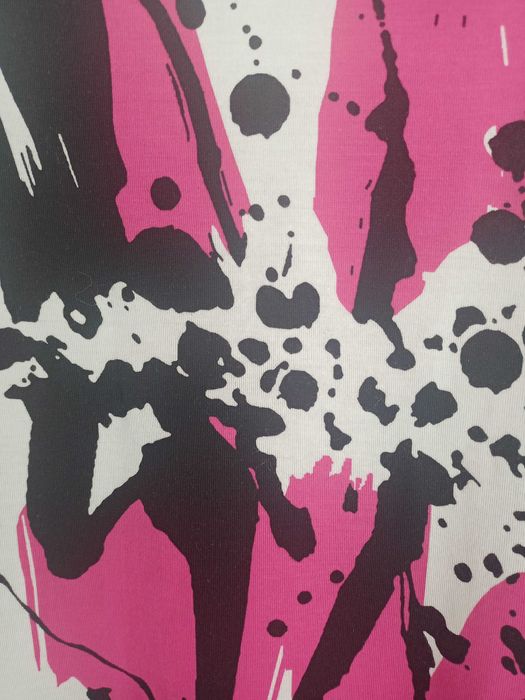 Tunika damska biało-różowo-czarna, duży rozmiar