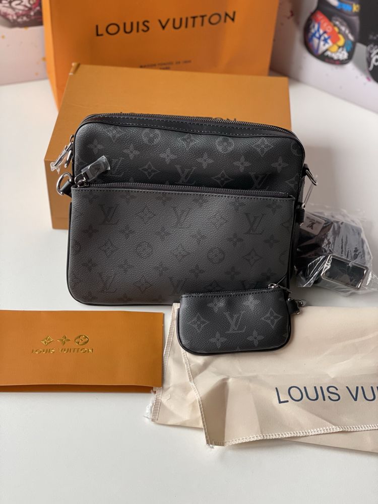 Стильна чоловіча мужская сумка Louis Vuitton Луі Вітон