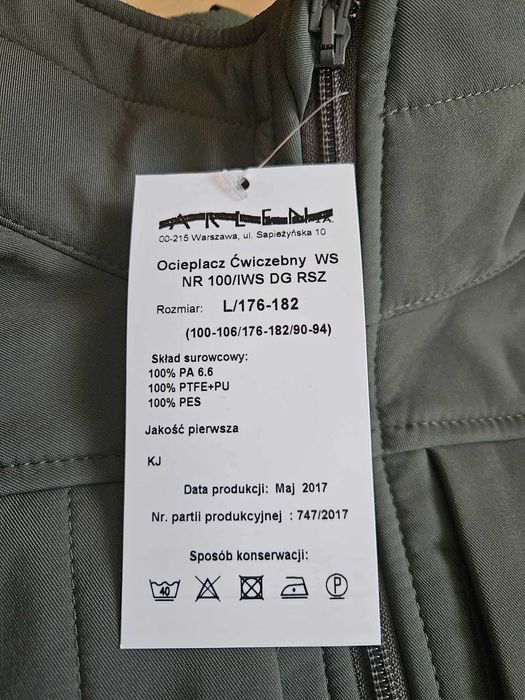 ocieplacz ćwiczebny ws nr 100/iws grom lubliniec windstopper hardshell
