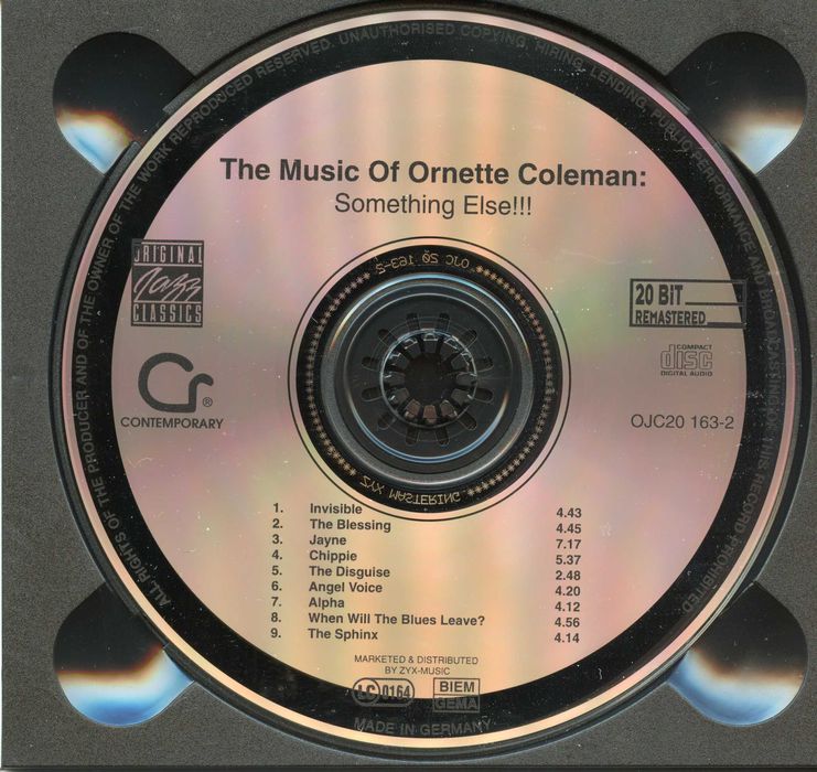 ORNETTE COLEMAN - Something Else!!, CD, OJO20 163-2