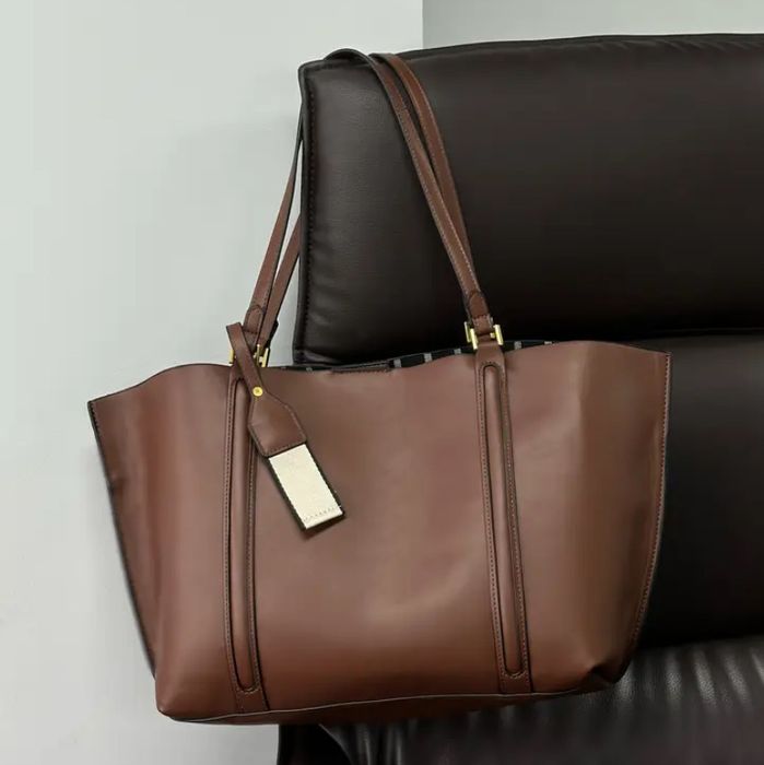 Torebka damska shopper kolor brązowy