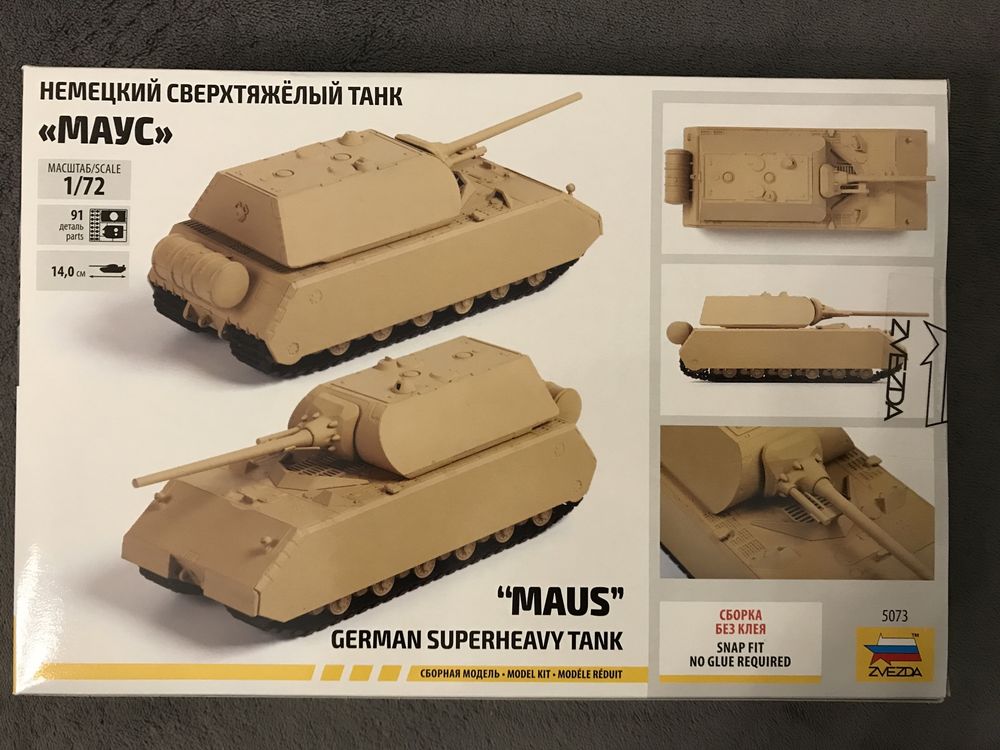 Model do sklejania czołg Maus Zvezda 5073
