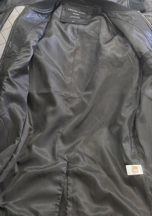 Philipp Plein класическая, кожаная куртка размеры M,L,XL,XXL