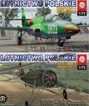 Dwa modele do sklejania samolot RWD 14 czapla TS 11 Iskra Plastyk 061