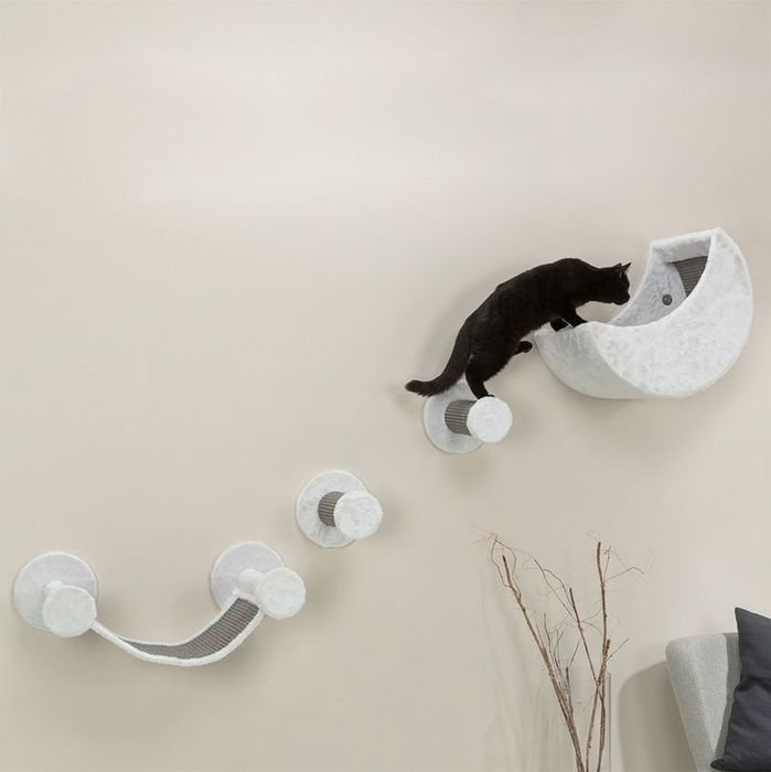 Trixie Zestaw Ścienny Do Wspinaczki Z Legowiskiem Biało Szary ZWROT