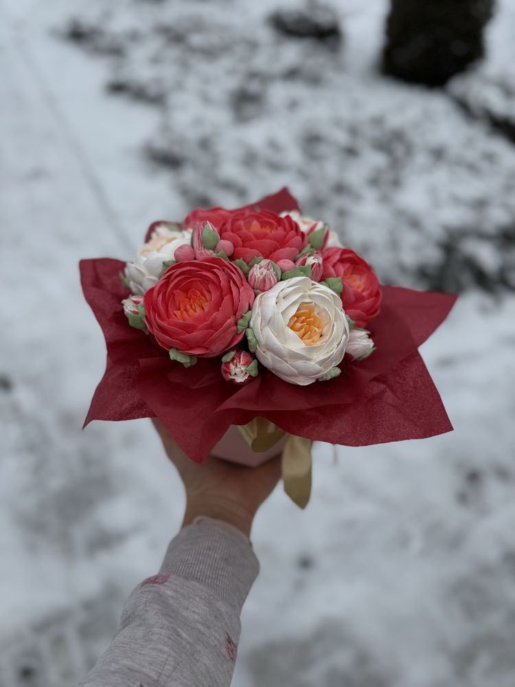Букет з зефіру. Солодкий букет. Зефірний букет