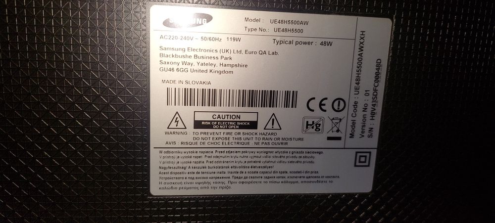 Samsung 48cali na czesci