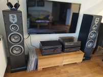 Wieża lata 90 Technics, Dual 606, JBL ES90, standy