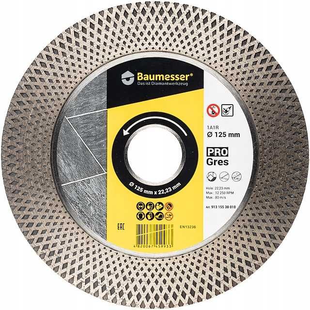 BAUMESSER 1A1R PRO GRES 125 mm Tarcza Diamentowa