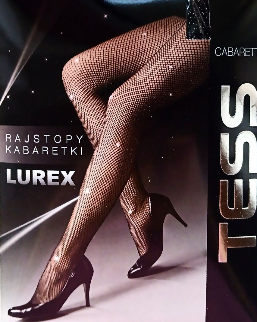 Rajstopy błyszczące kabaretki lurex  2-4