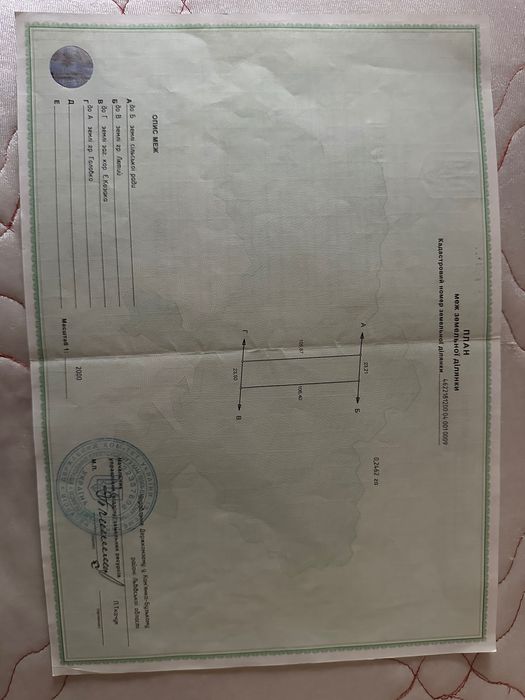 Земельна ділянка с.Велике Колодно 0.2462 га