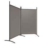 vidaXL Parawan 2-panelowy, antracytowy, 175x180 cm, tkanina