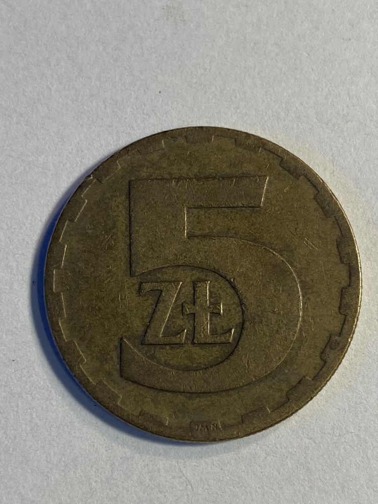 5 zł z 1977 bez znaku mennicy