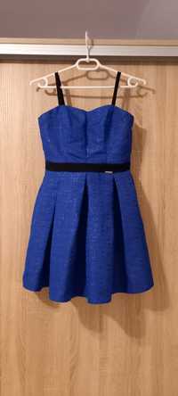 Sukienka rozkloszowana niebieska 36