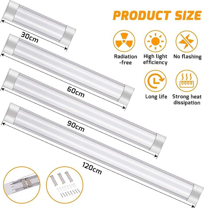 Nowa lampa sufitowa / świetlówka / LED / 3000K/ 120CM / żarówka !3703!