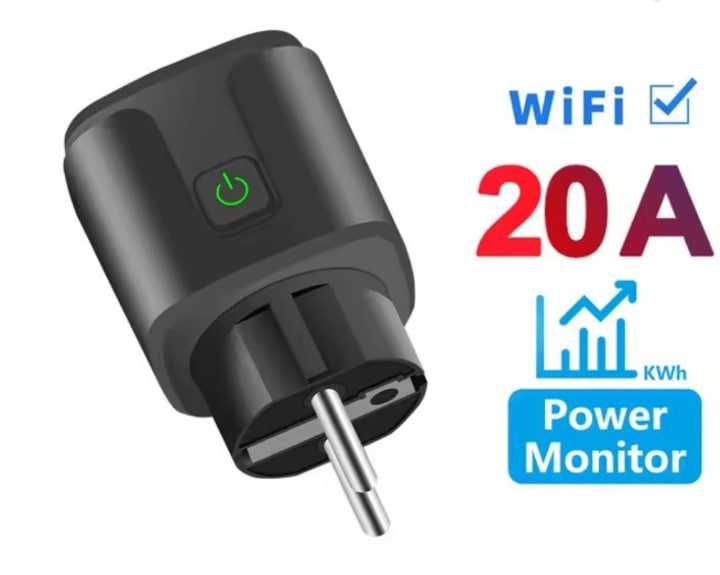 Умная смарт розетка Tuya 20А Smart WiFi Head