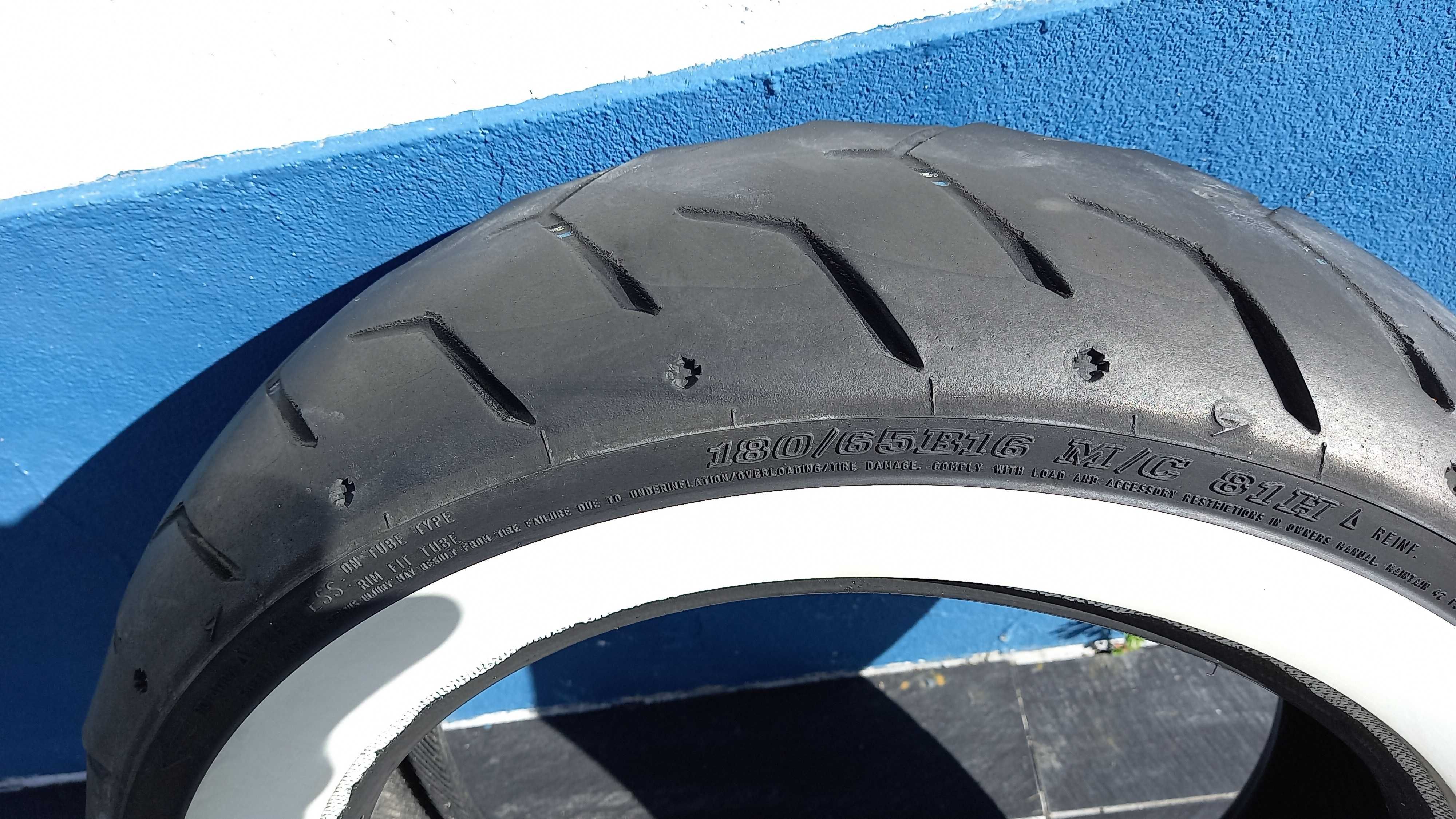 Pneu 180. 65. 16  Dunlop D407 com gravação "harley Davidson " risca