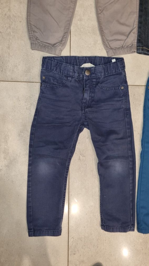 Spodnie eleganckie i jeansowe chłopięce r.98