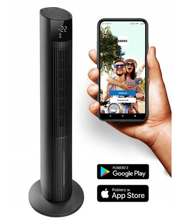 Super Mocny klimatyzator wodny wentylator wiatrak pionowy stojący WiFi