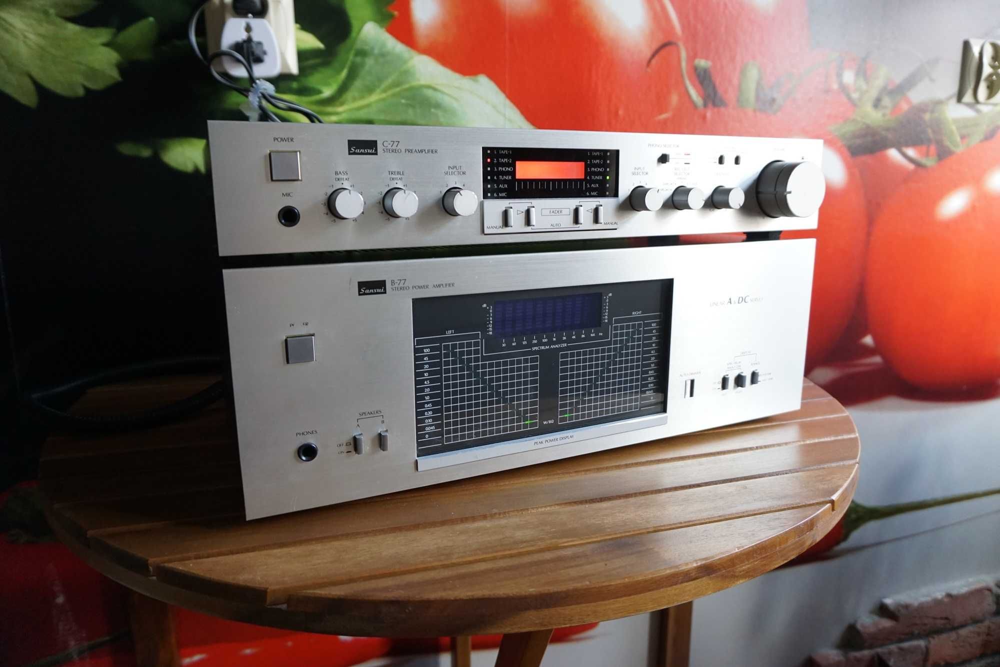 Sansui B-77 i C-77 Wzmacniacz oraz przedwzmacniacz