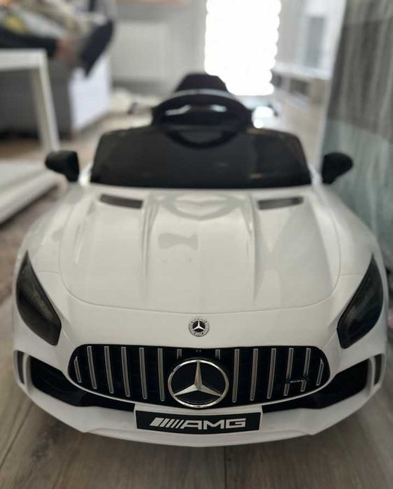 Mercedes dla dziecka GTR-S biały Miękkie koła Eva, miękki fotelik