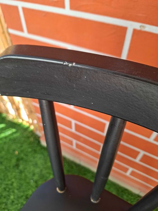 Krzesełko dziecięce Agam ikea patyczak czarne