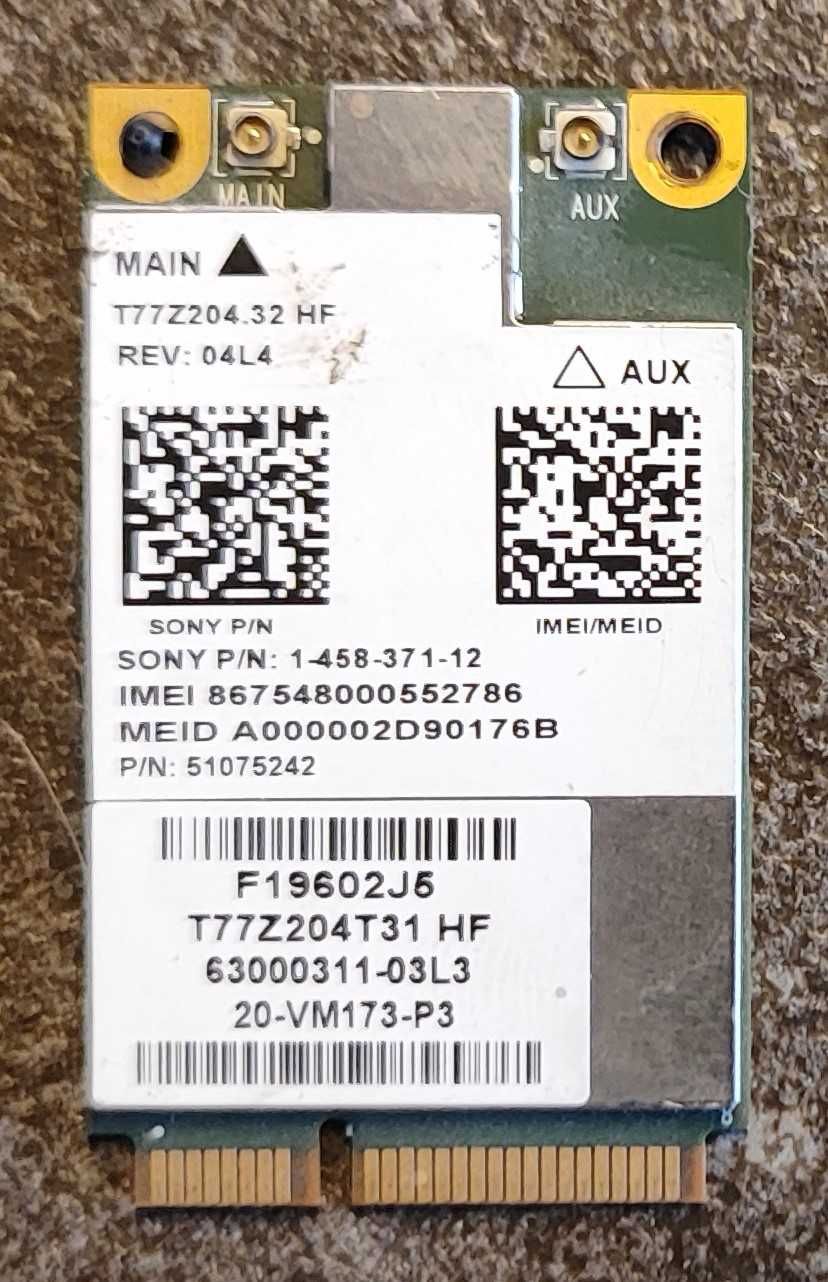 Sony Vaio Karta WWAN Huawei Gobi 3000