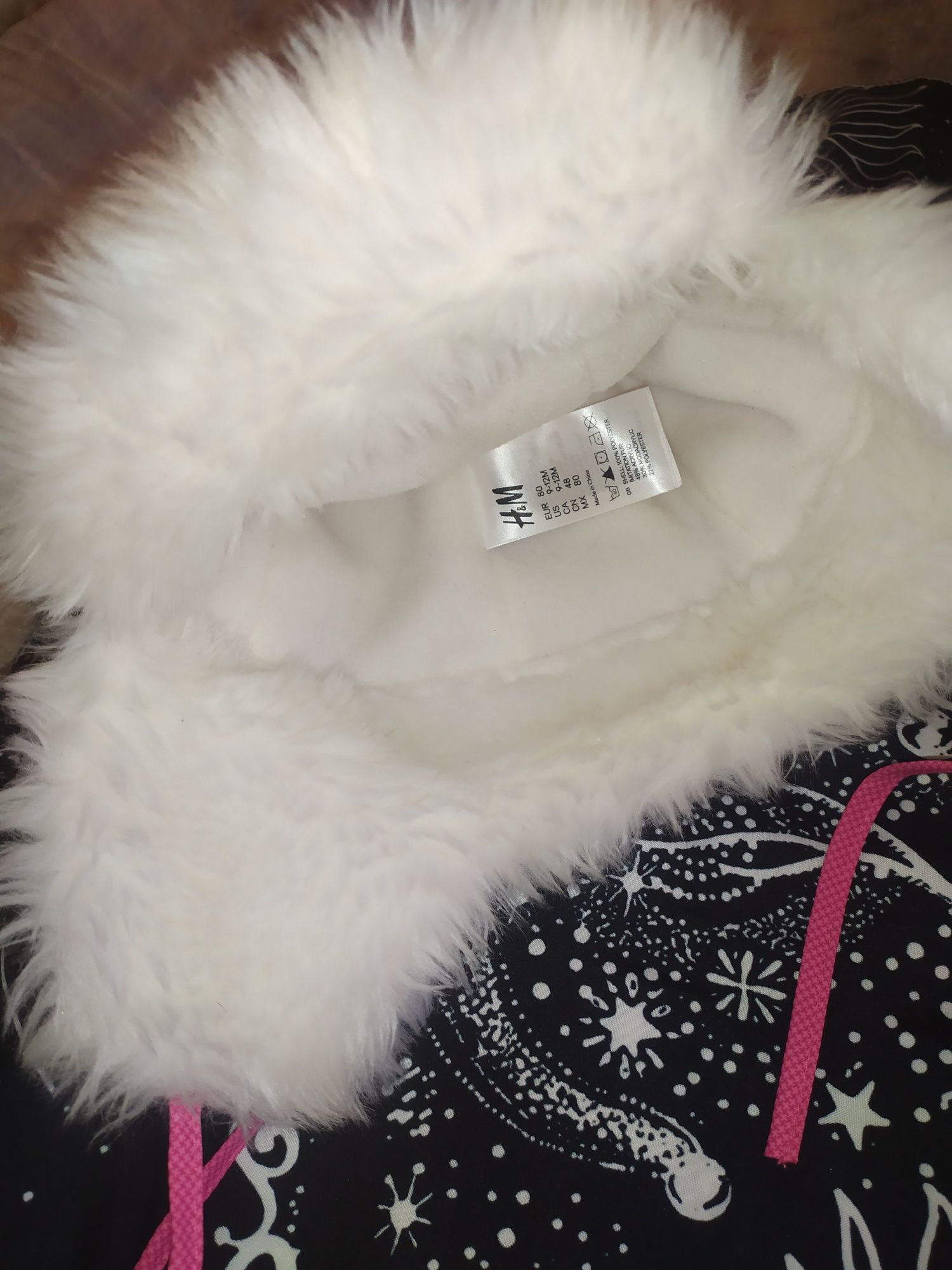 H&M Детская зимняя шапка ушанка для девочки.  Зимова шапка на дівчинку