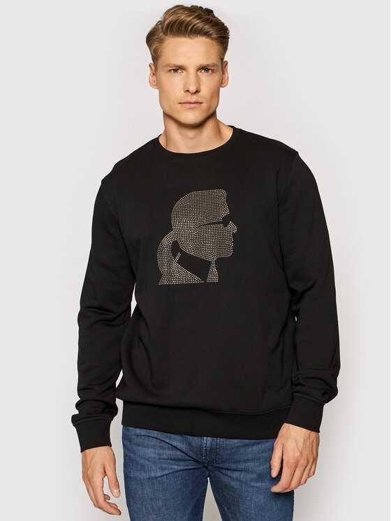 KARL LAGERFELD Sweat Crewneck Bluza Męska Czarna M Oryginalna