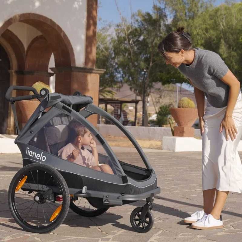 Przyczepka rowerowa Lionelo Cama z funkcją wózka spacerowego