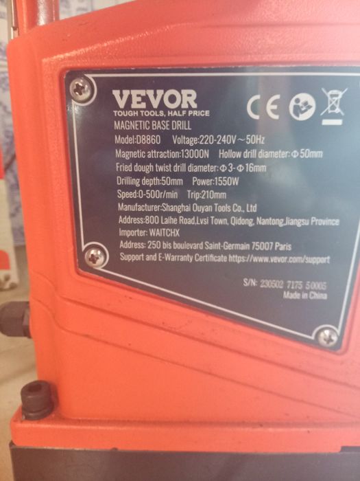 Furadora magnética 1550w