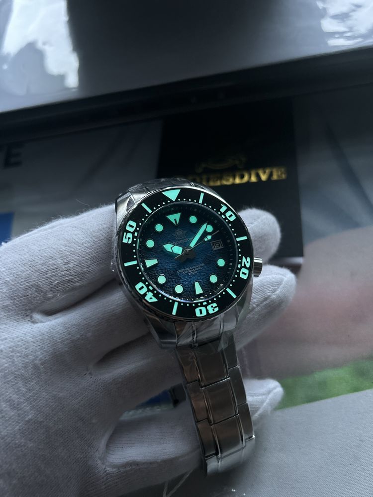 Zegarek automatyczny Addiesdive Deepsea Hunter 200m, nurek manta ray