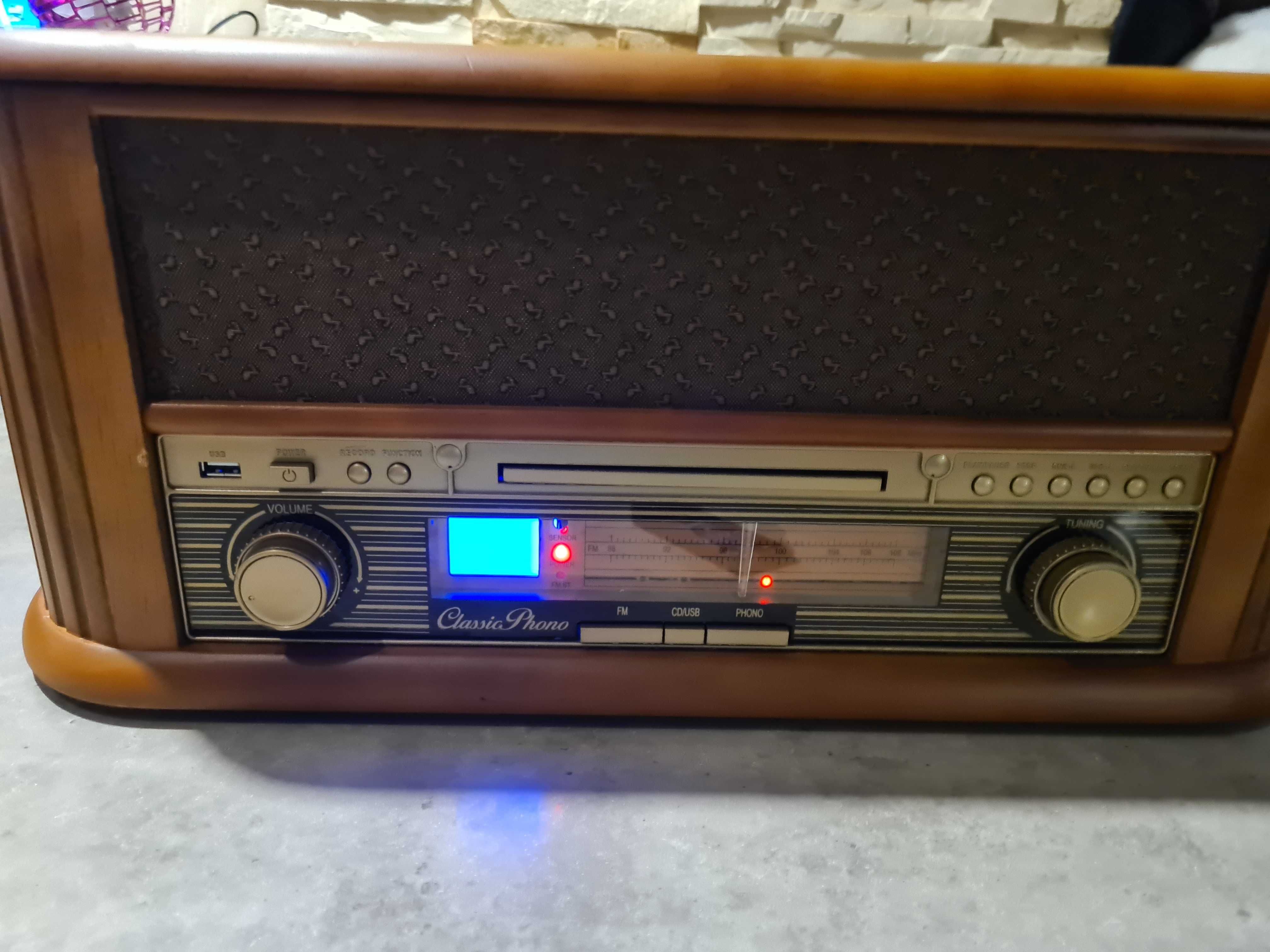 gramofon Classic Phono TCD-2500 zestaw muzyczny