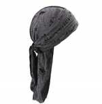Durag Chusta Bandana na głowę Szara Turban Rap Hip Hop prezent