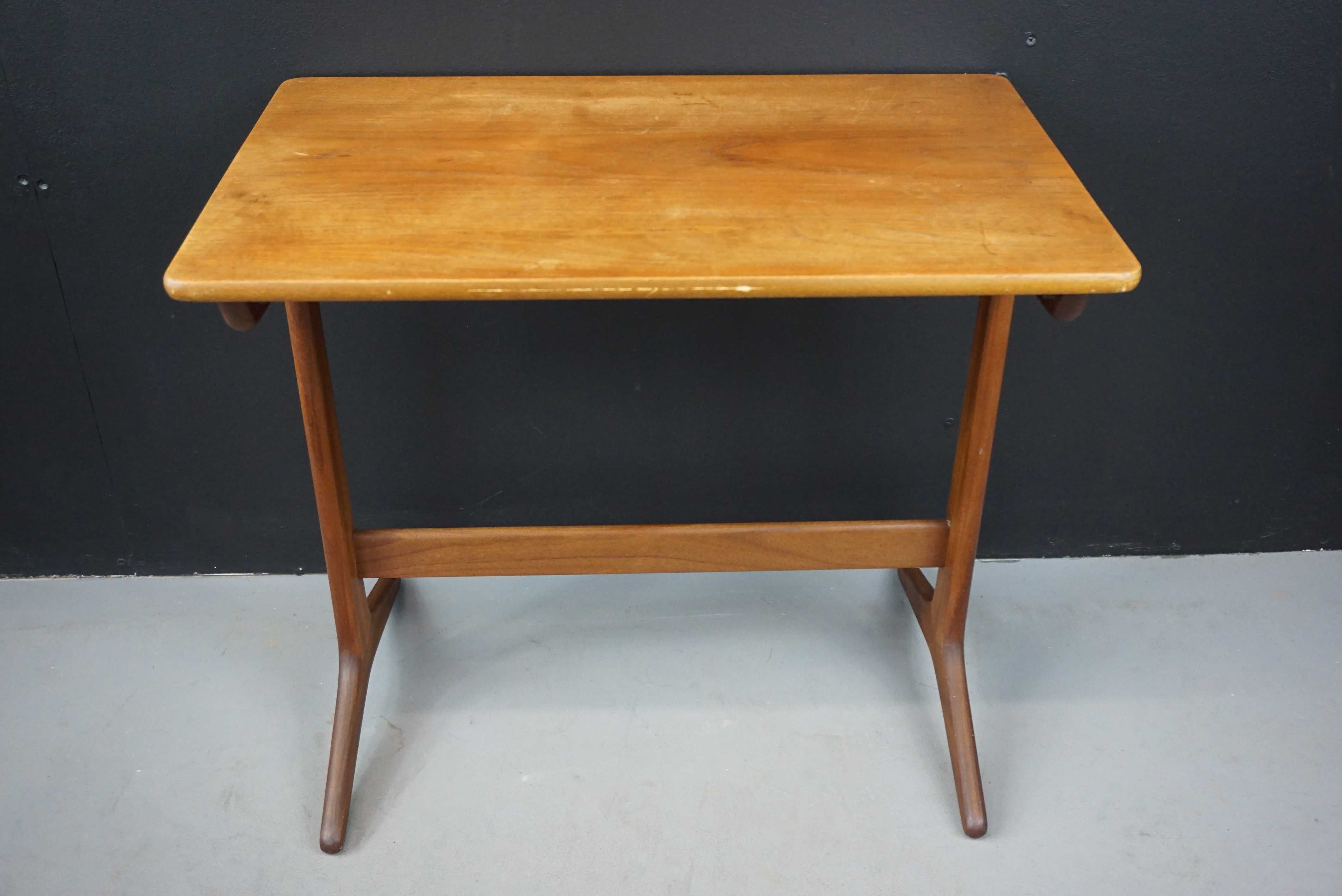 Mały stolik teakowy tekowy pomocnik Mid Century