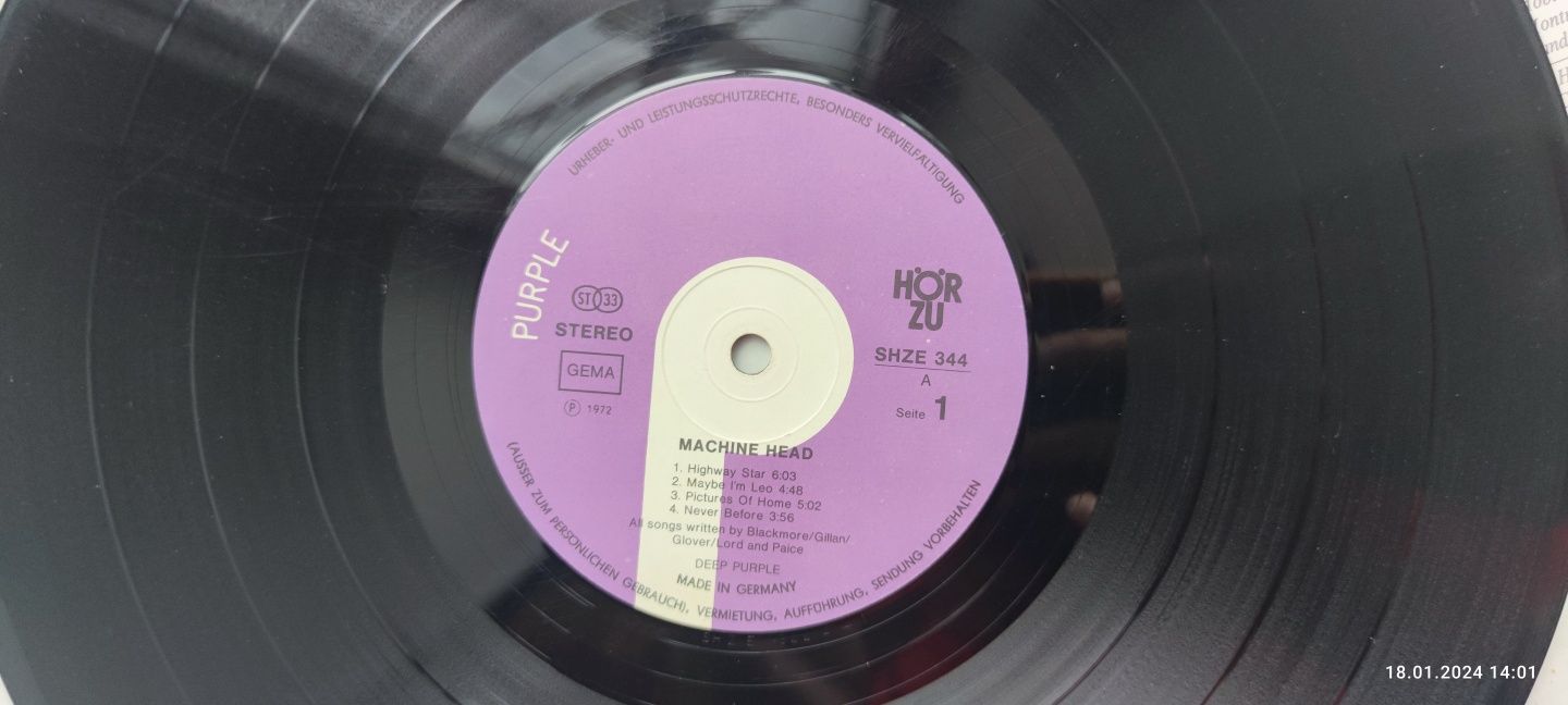 Продам пластинку Deep Purple - Machine Head 1972 Ger