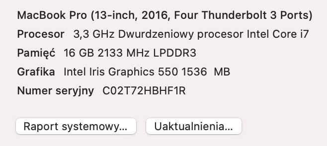 MacBook Pro i7/16/1TB/TB