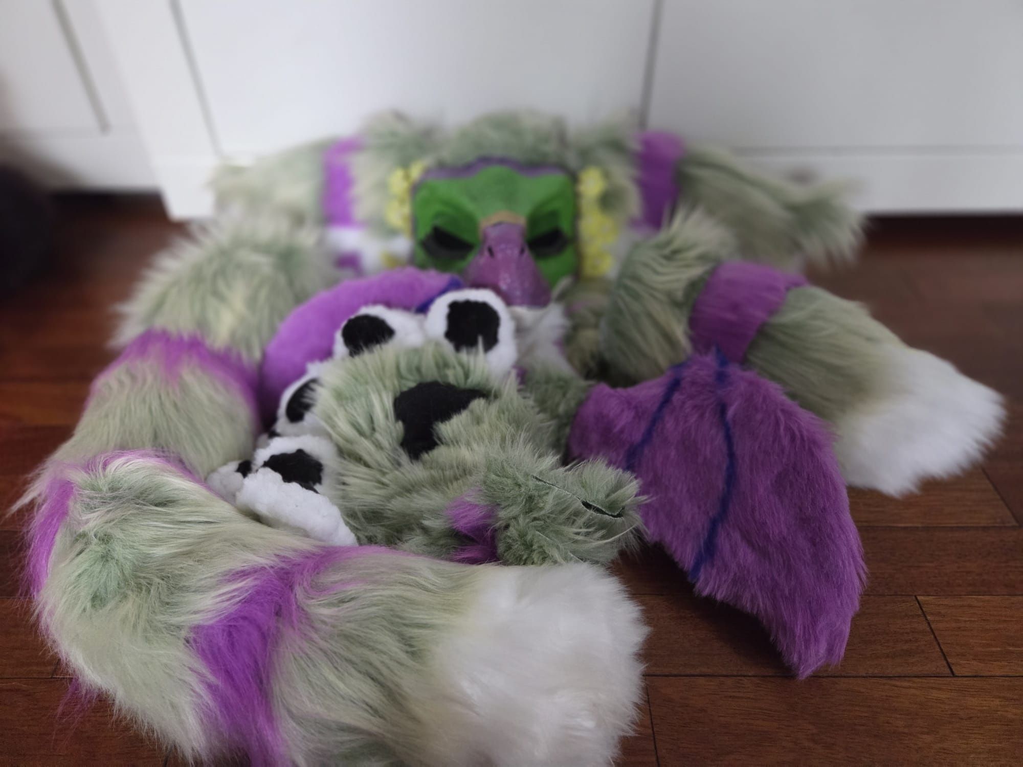 Partial fursuit dino mask