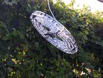 Lampa sufitowa/żyrandol kryształowy pierścieniowy z regulacją