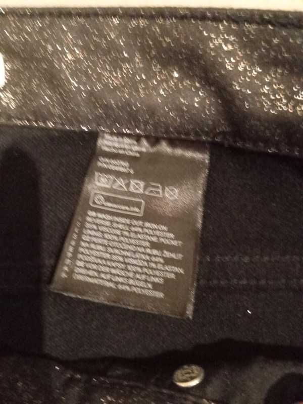 Spodnie H&M Damskie Świecące Czarne Rurki 40 Nowe