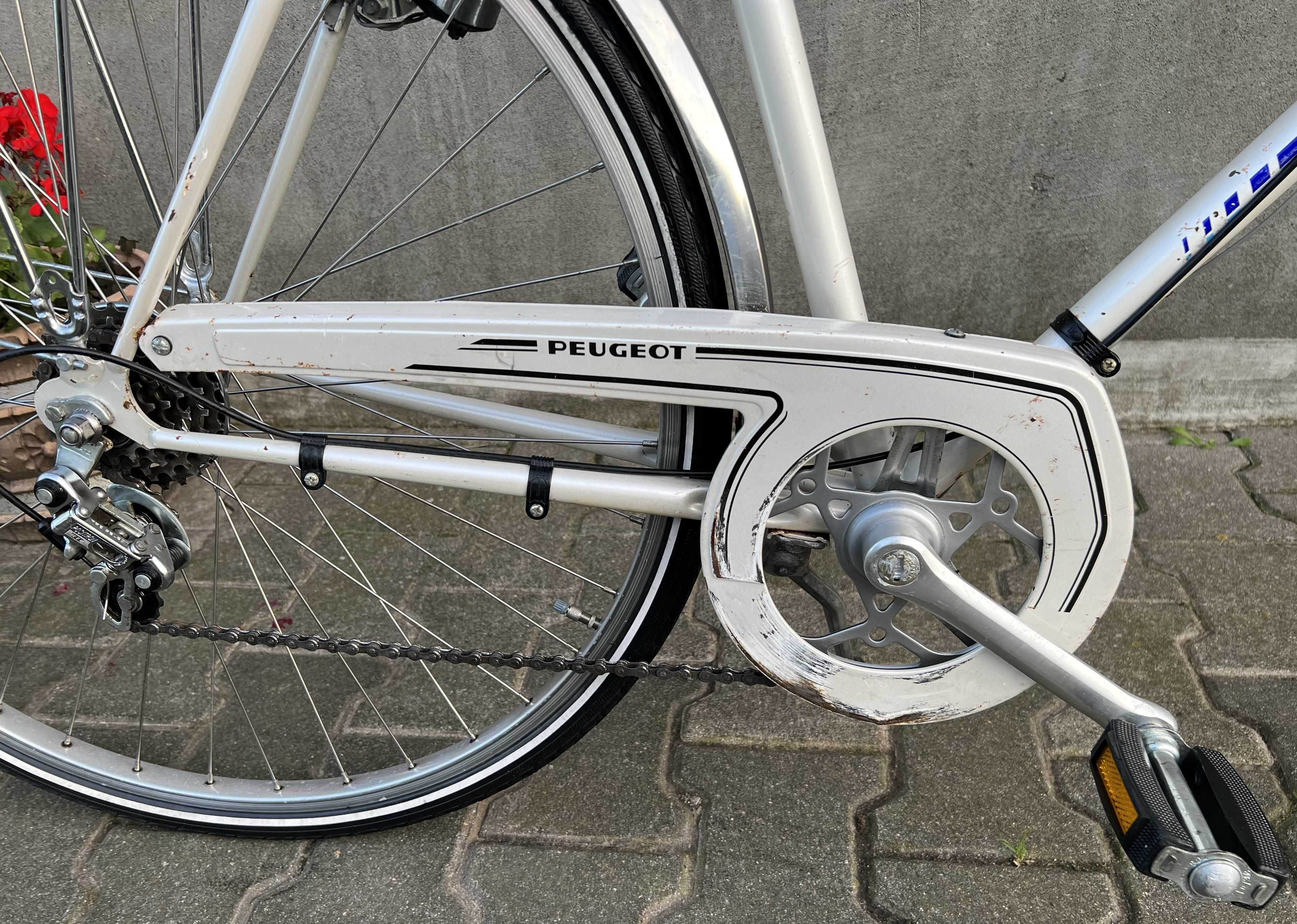 Rower Męski PEUGEOT Carbolite 28" 5 biegów Biały Turystyk Klasyk 1985r