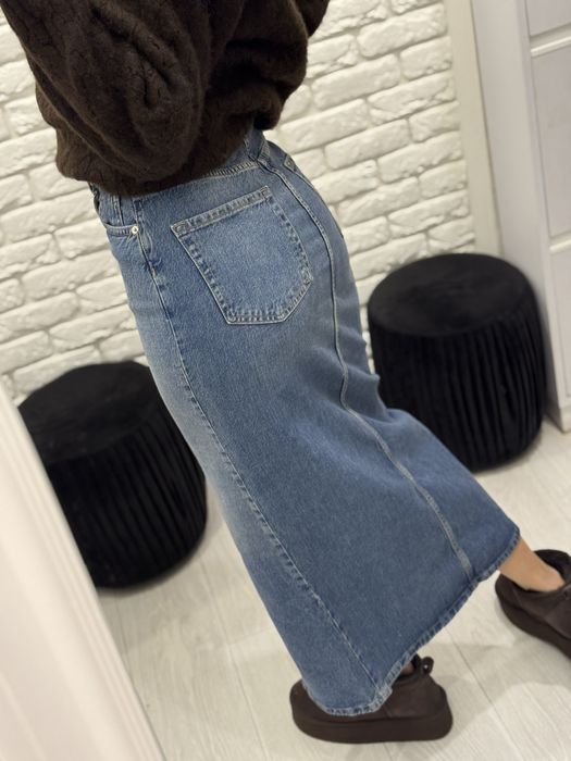 Юбка довга джинсова pull&bear