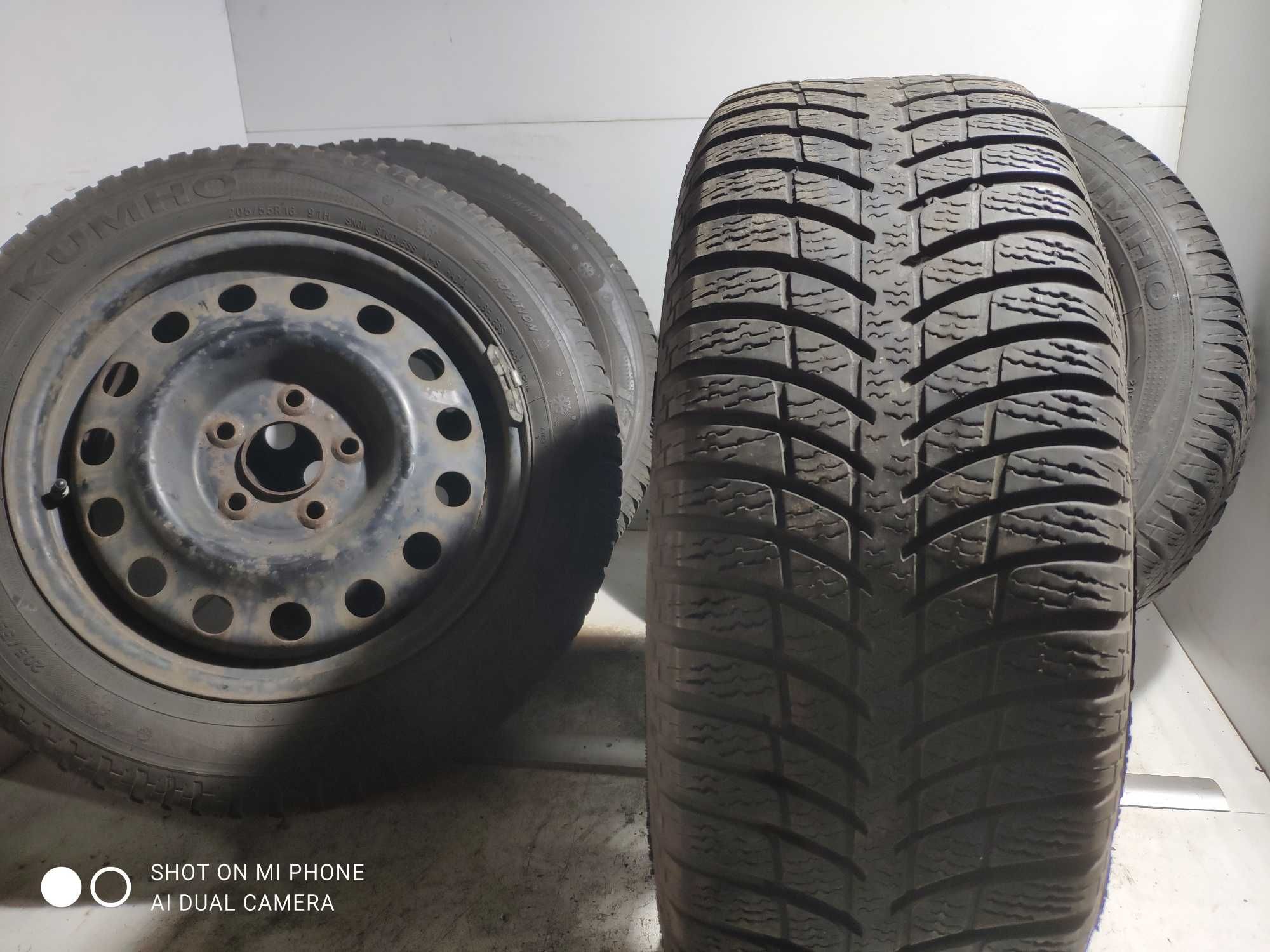 Koła opony felgi 205/55R16 KUMHO 5x114,3 komplet zimowe 4szt hyundai k