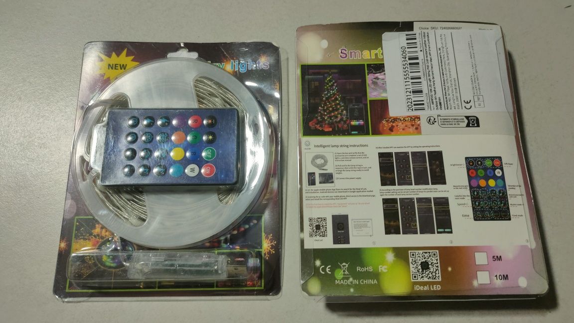 Taśma LED RGB BT, 10 metrów,lampki choinkowe
