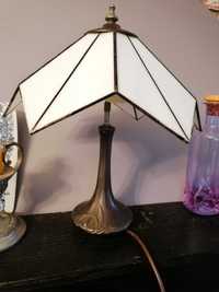 Lampa witrażowa stojąca na dwie żarówki