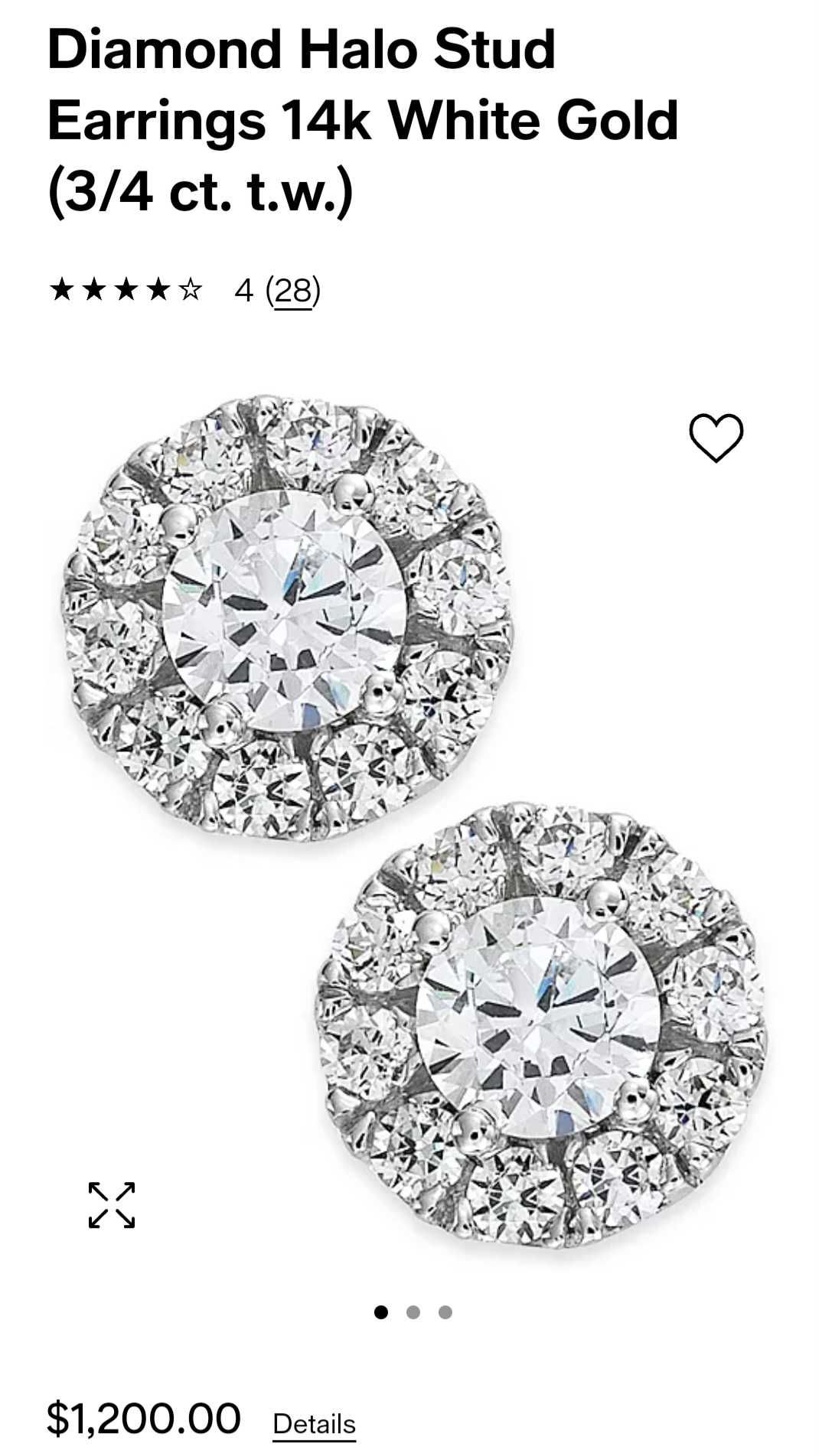 Сережки з діамантами( придбані в США)