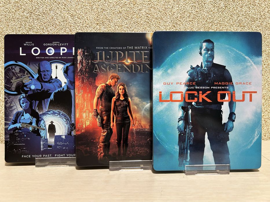 Steelbook Blu-ray Напролом /Петля времени /Саботаж/Игрок